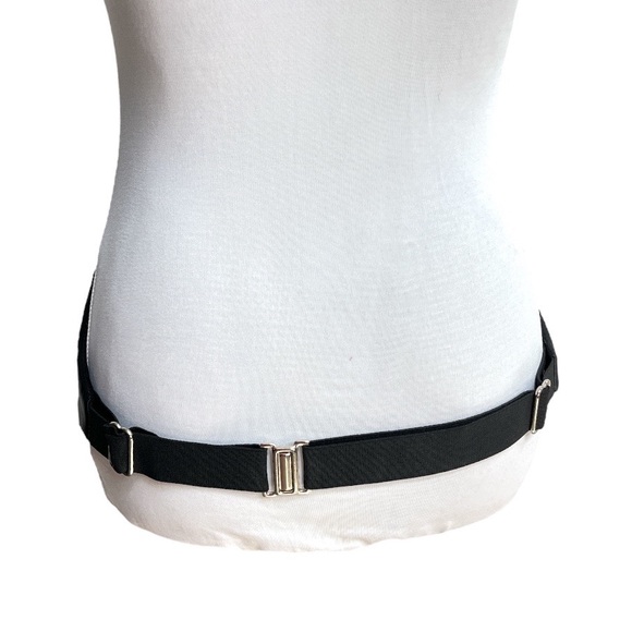 Men’s Fashion Depot Silk Cummerbund and Bow Tie Set Black Burgundy - Picture 6 of 7